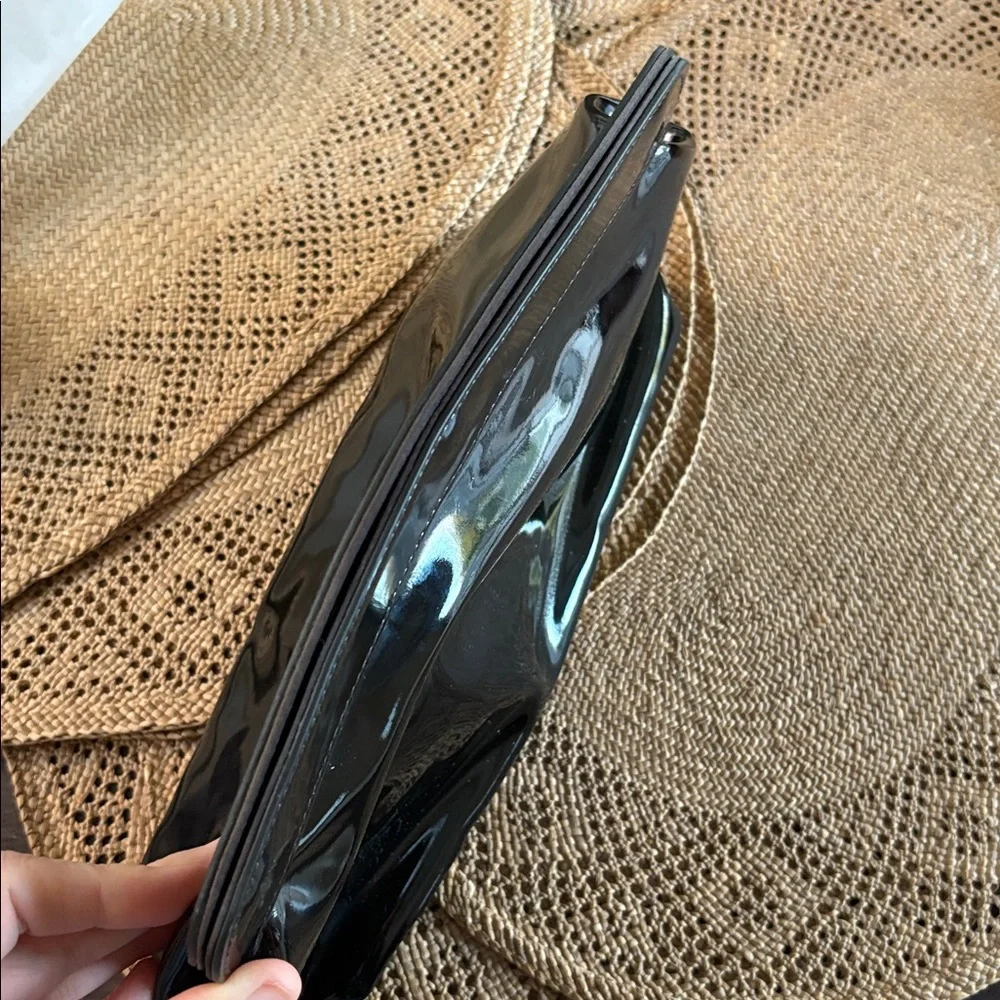 Dior Beauty Black Patent Leather Makeup Bag